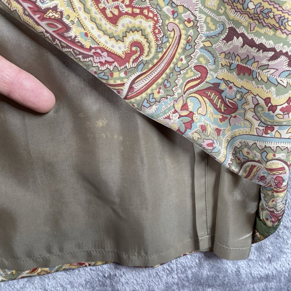 Vtg Liz Claiborne Collection Skirt Womens Size 14 Paisley Faux Wrap Maxi Lined‎ - Picture 4 of 13